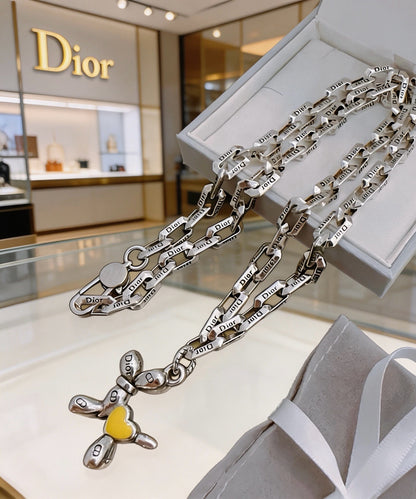 Dior Sterling Silver Chain Necklace