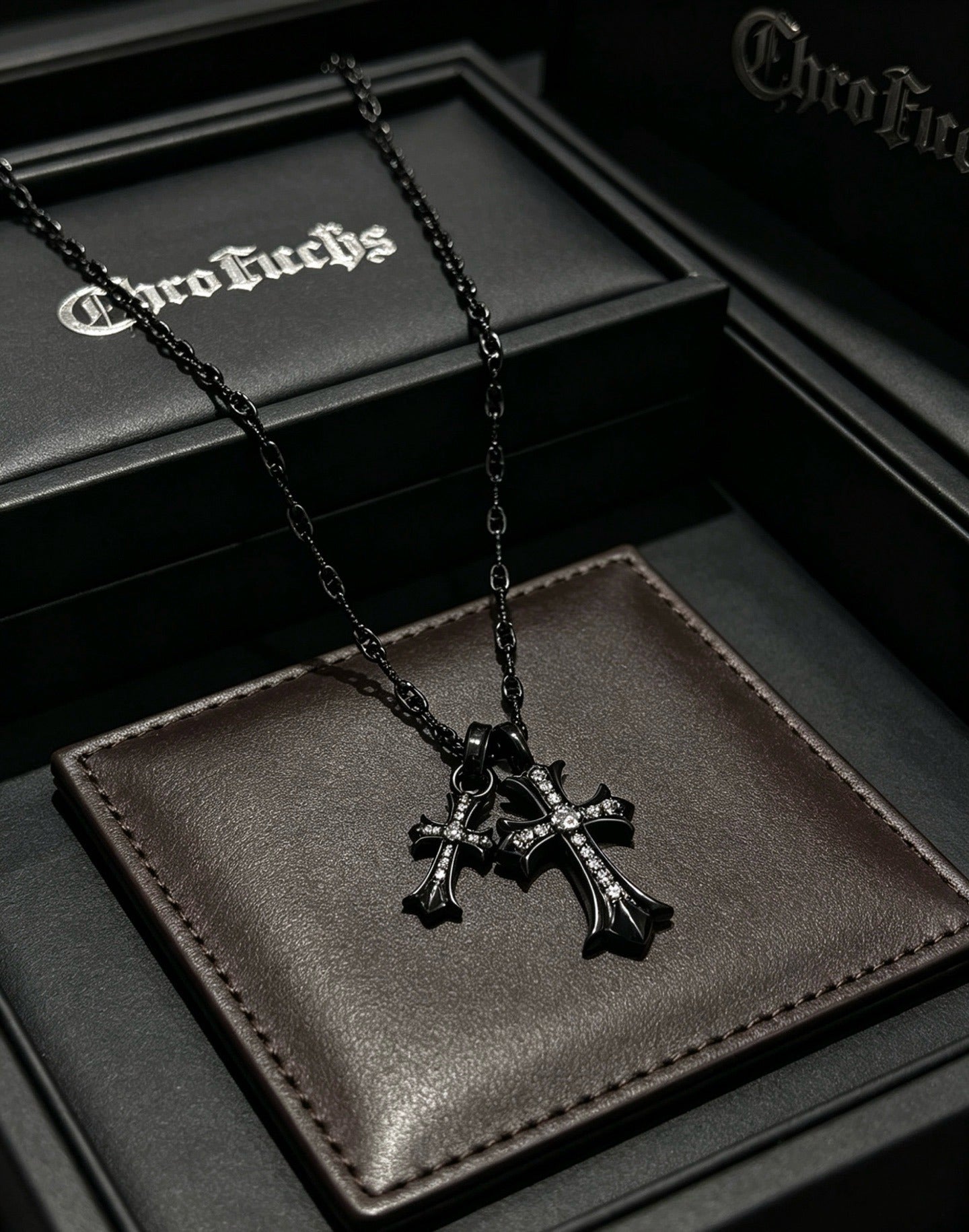 Chrome Hearts Sterling Silver Cross Necklace