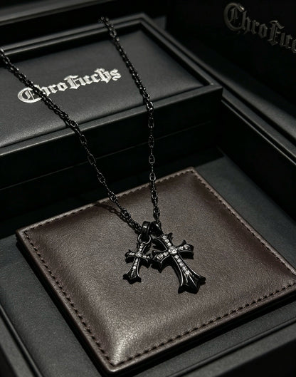 Chrome Hearts Sterling Silver Cross Necklace