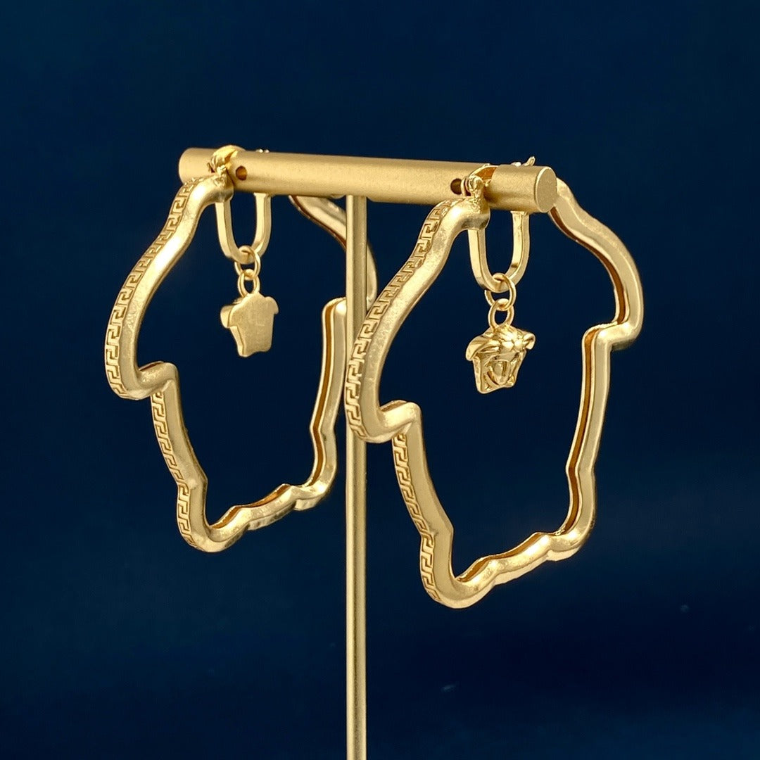 Versace Brass Medusa Earrings