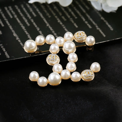 Chanel Brass Pearl Brooch
