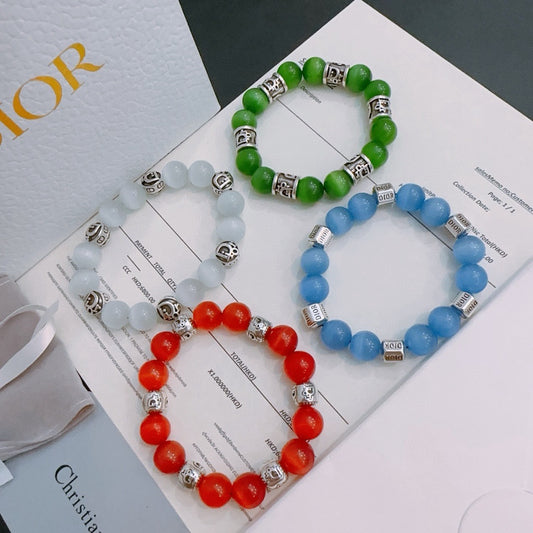 Dior Sterling Silver Vintage-Finish Bracelet