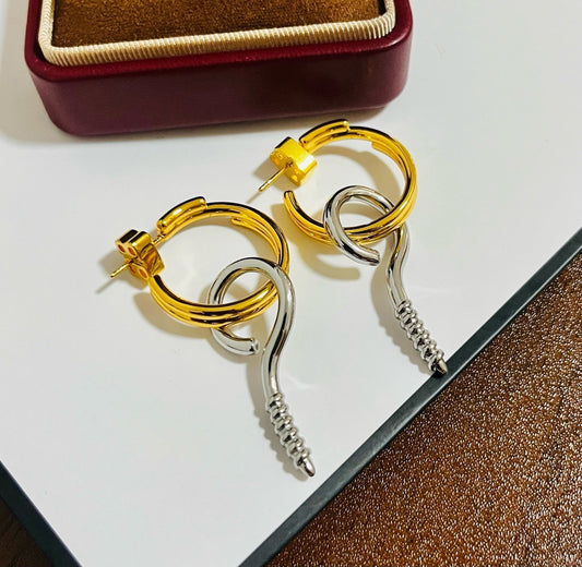 Balenciaga Brass Earrings