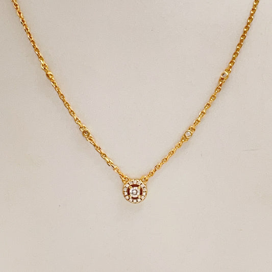 Messika Gold Brass Pave Necklace