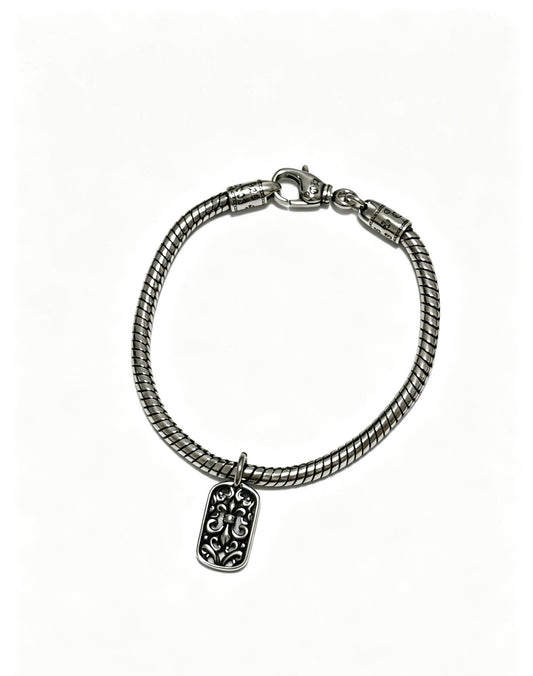Chrome Hearts Sterling Silver Cross Bracelet
