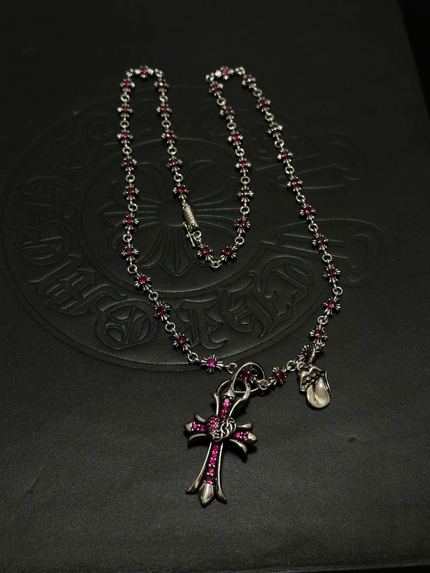 Chrome Hearts Sterling Silver Cross Necklace