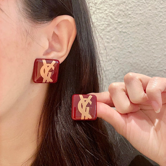 Saint Laurent Logo Earrings