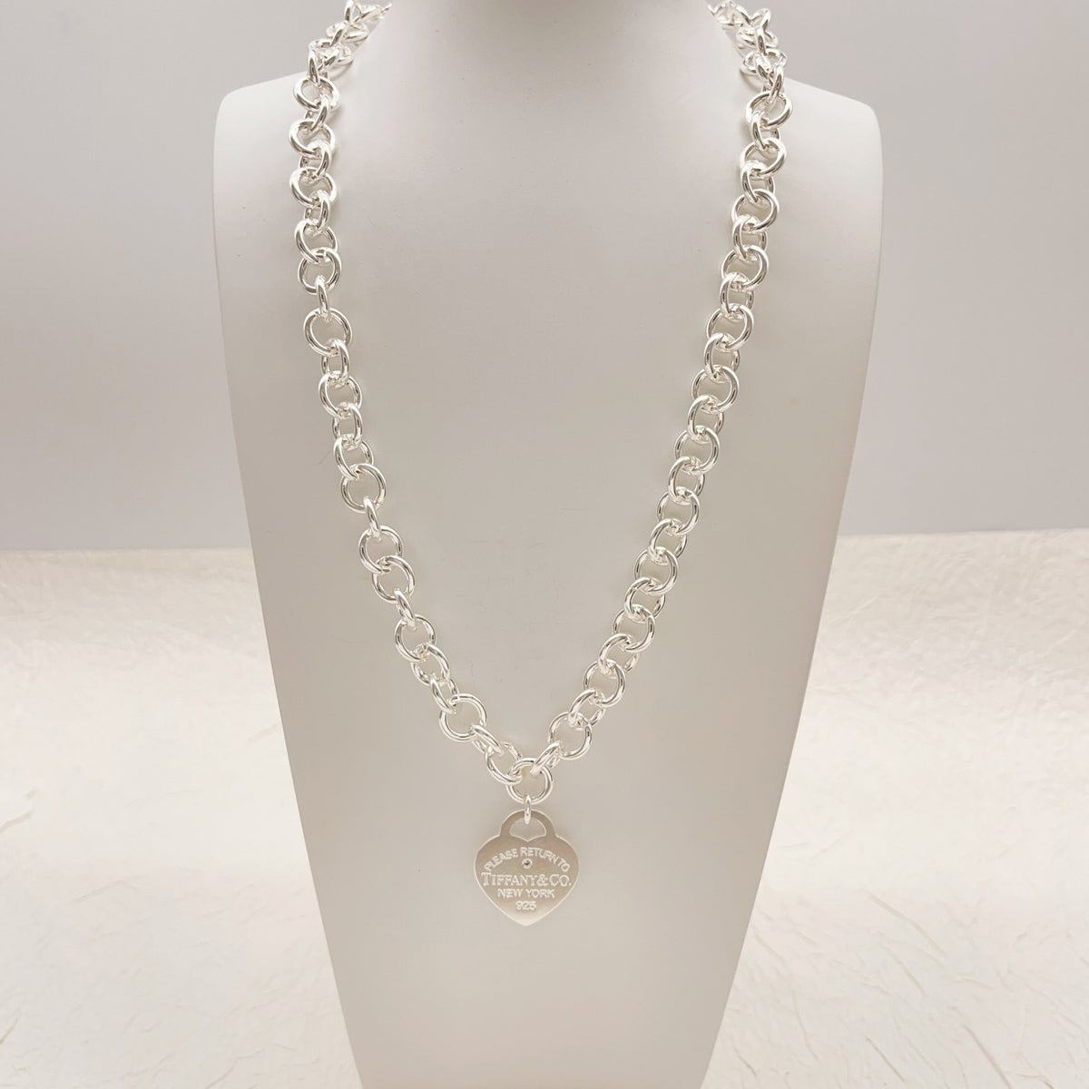Tiffany & Co. Silver Brass Heart Necklace