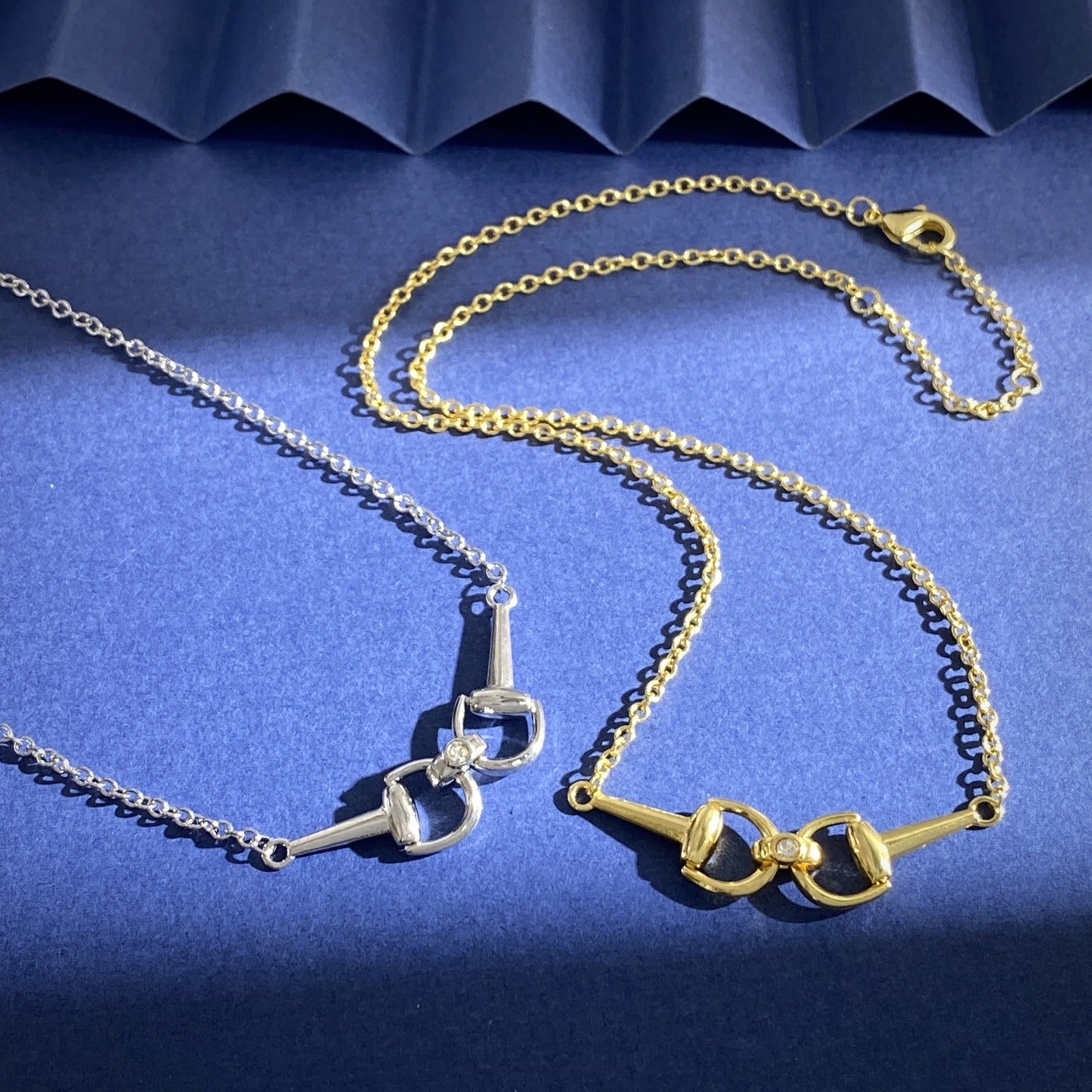 Gucci Silver Brass Horsebit Necklace