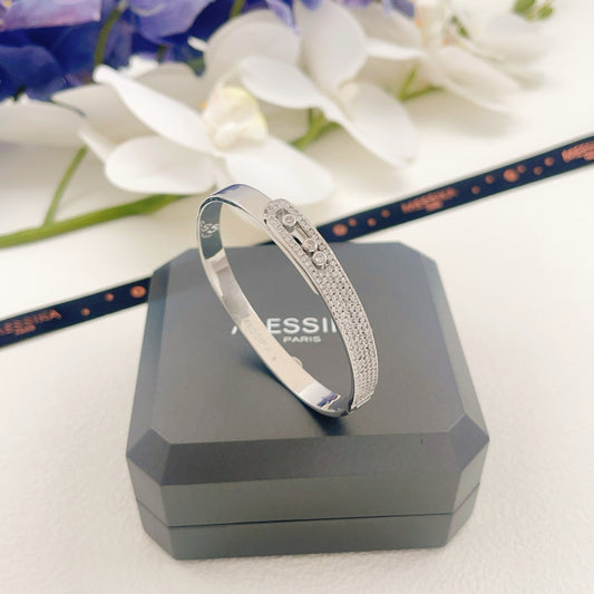 Messika Silver Brass Pave Bracelet