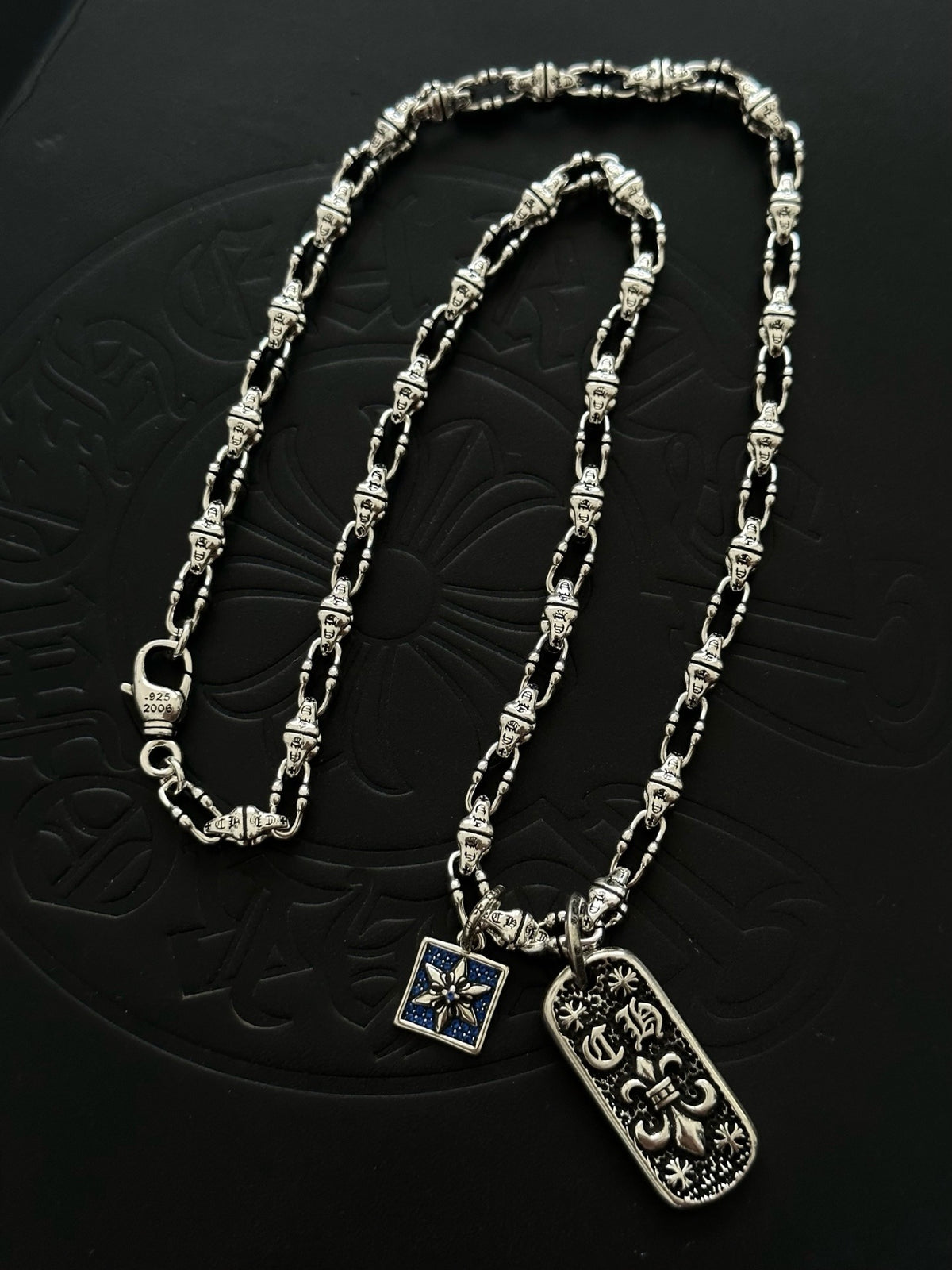 Chrome Hearts Sterling Silver Cross Necklace
