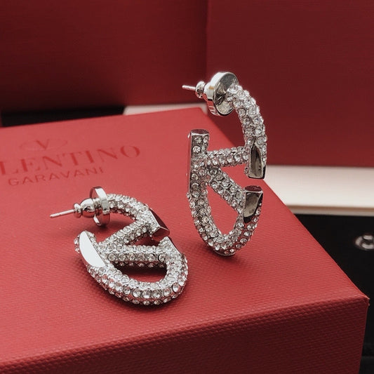 Valentino Silver Brass Earrings