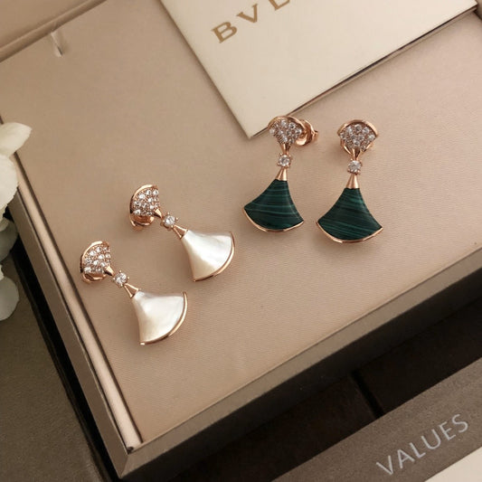Bvlgari Sterling Silver Solitaire Earrings
