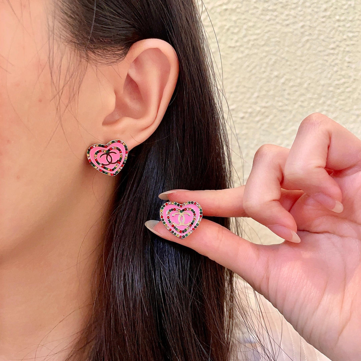 Chanel Heart Earrings