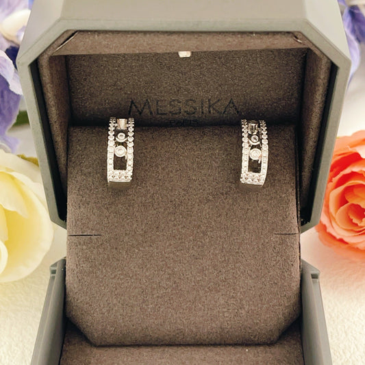 Messika Silver Brass Round Earrings