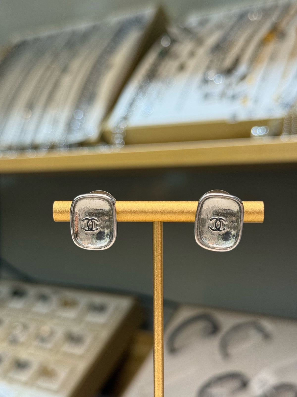 Chanel Vintage-Finish Earrings