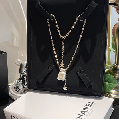 Chanel White Brass Necklace
