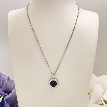 Bvlgari Silver Brass Round Necklace