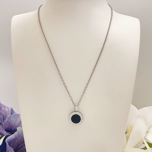 Bvlgari Silver Brass Round Necklace