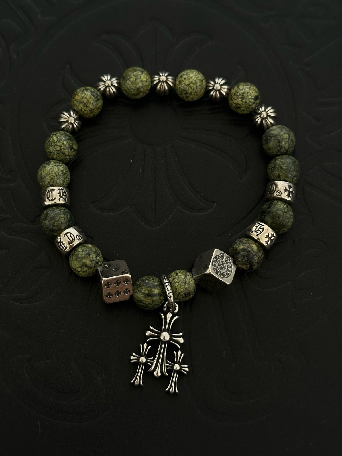 Chrome Hearts Sterling Silver Cross Bracelet