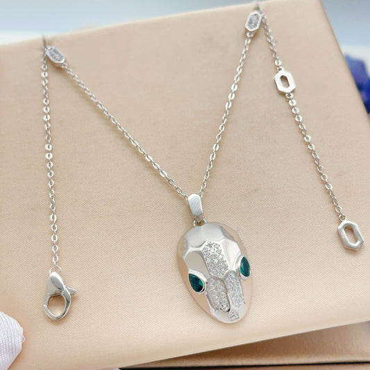 Bvlgari Silver Brass Serpent Necklace