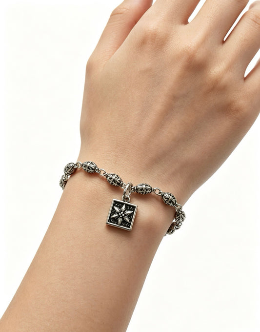 Chrome Hearts Sterling Silver Cross Bracelet