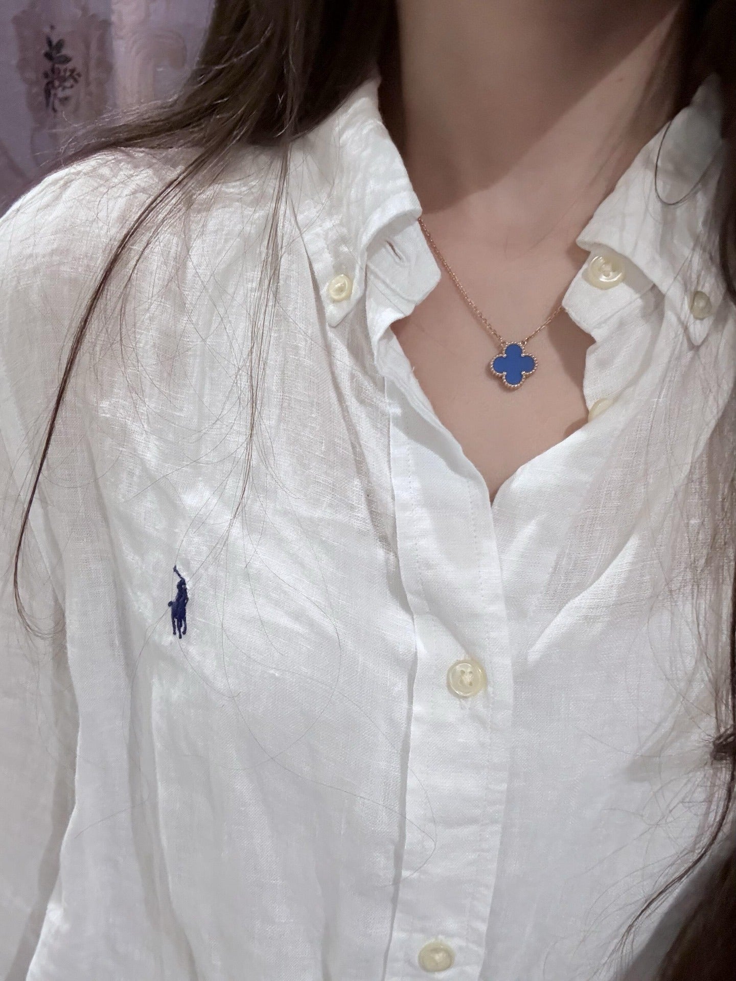 Van Cleef & Arpels Brass Clover Necklace