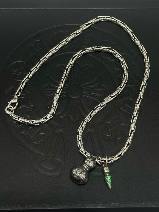 Chrome Hearts Sterling Silver Cross Necklace