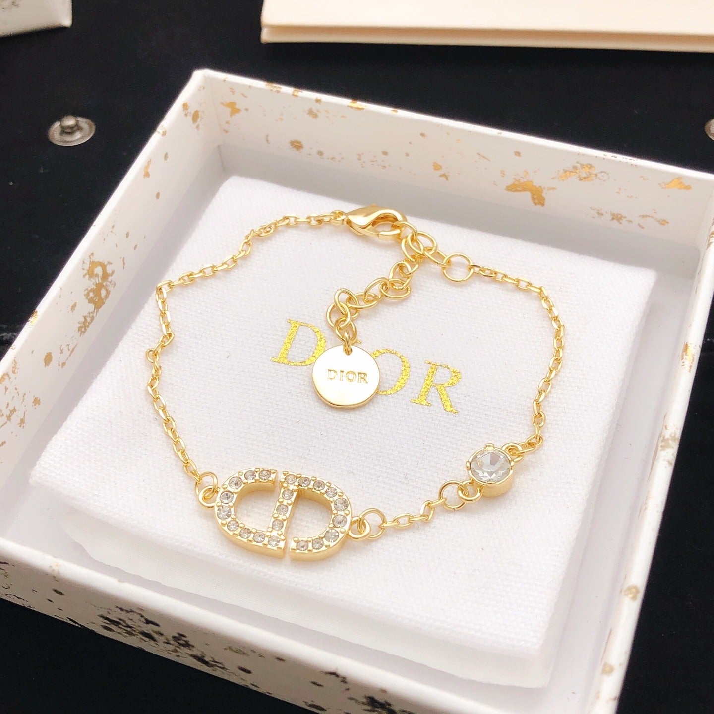 Dior Brass Solitaire Bracelet