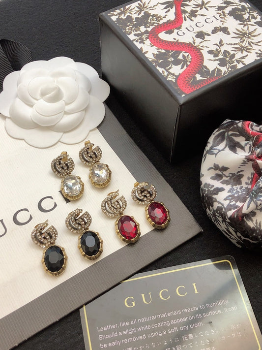 Gucci Brass & Sterling Silver Pearl Earrings