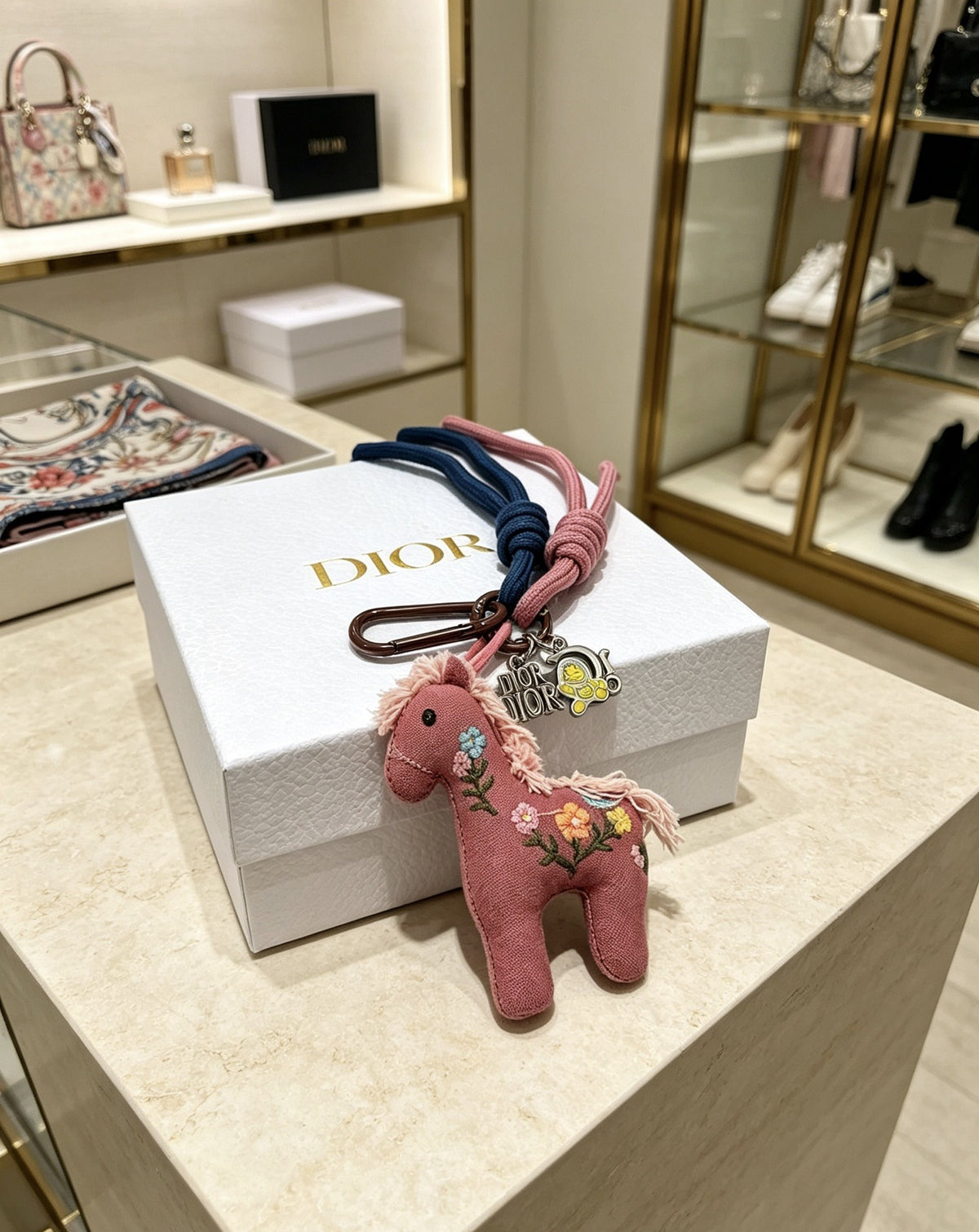 Dior Vintage-Finish Keychain