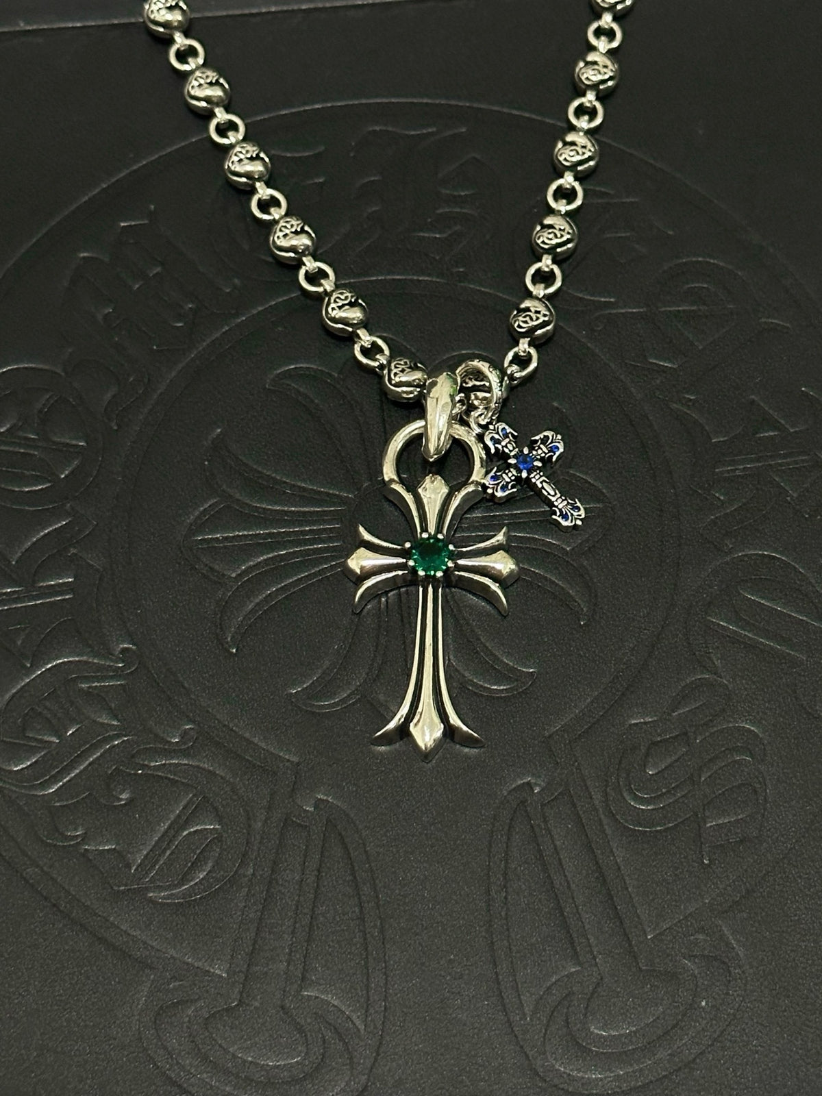Chrome Hearts Sterling Silver Cross Necklace