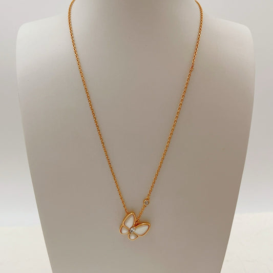 Van Cleef & Arpels Brass Butterfly Necklace