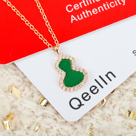 Qeelin Red Sterling Silver Floral Necklace