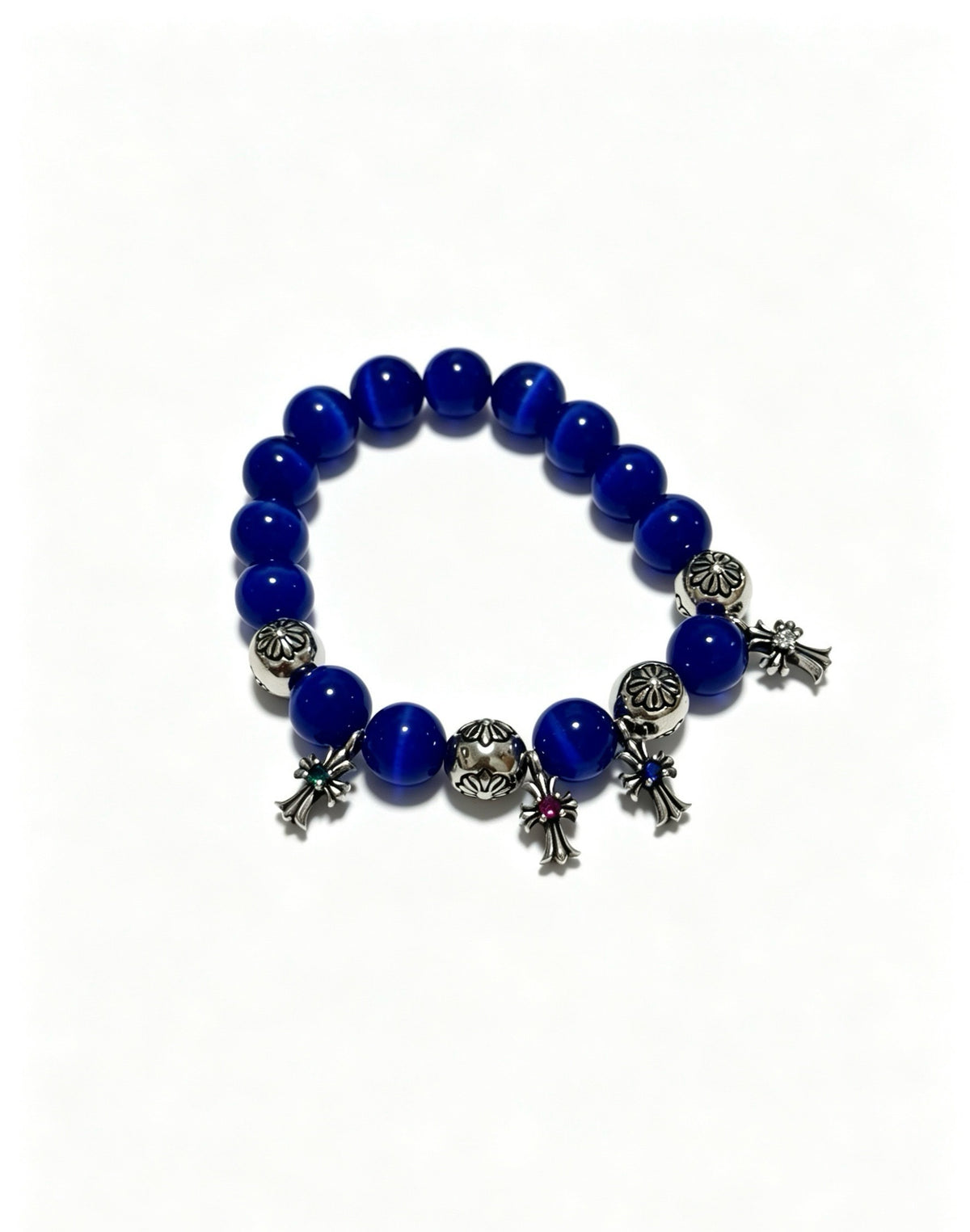 Chrome Hearts Sterling Silver Cross Bracelet