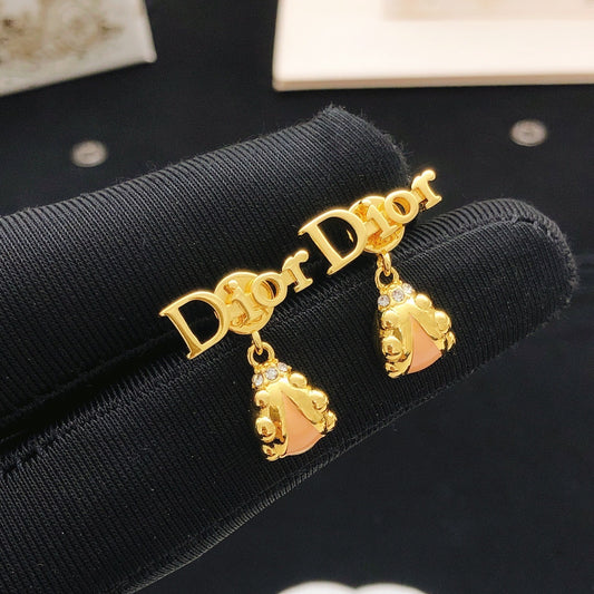 Dior Brass Beetle Earrings
