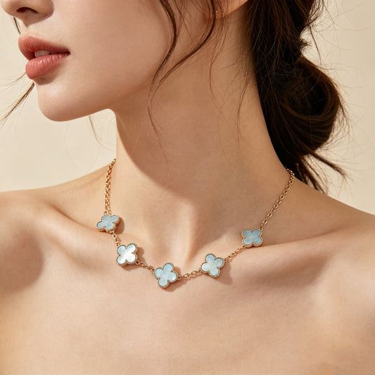 Van Cleef & Arpels Brass Alhambra Necklace