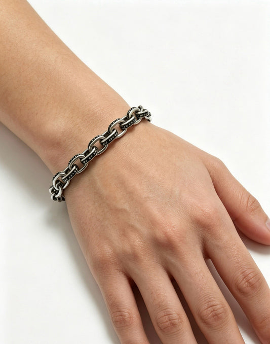 Chrome Hearts Sterling Silver Cross Bracelet