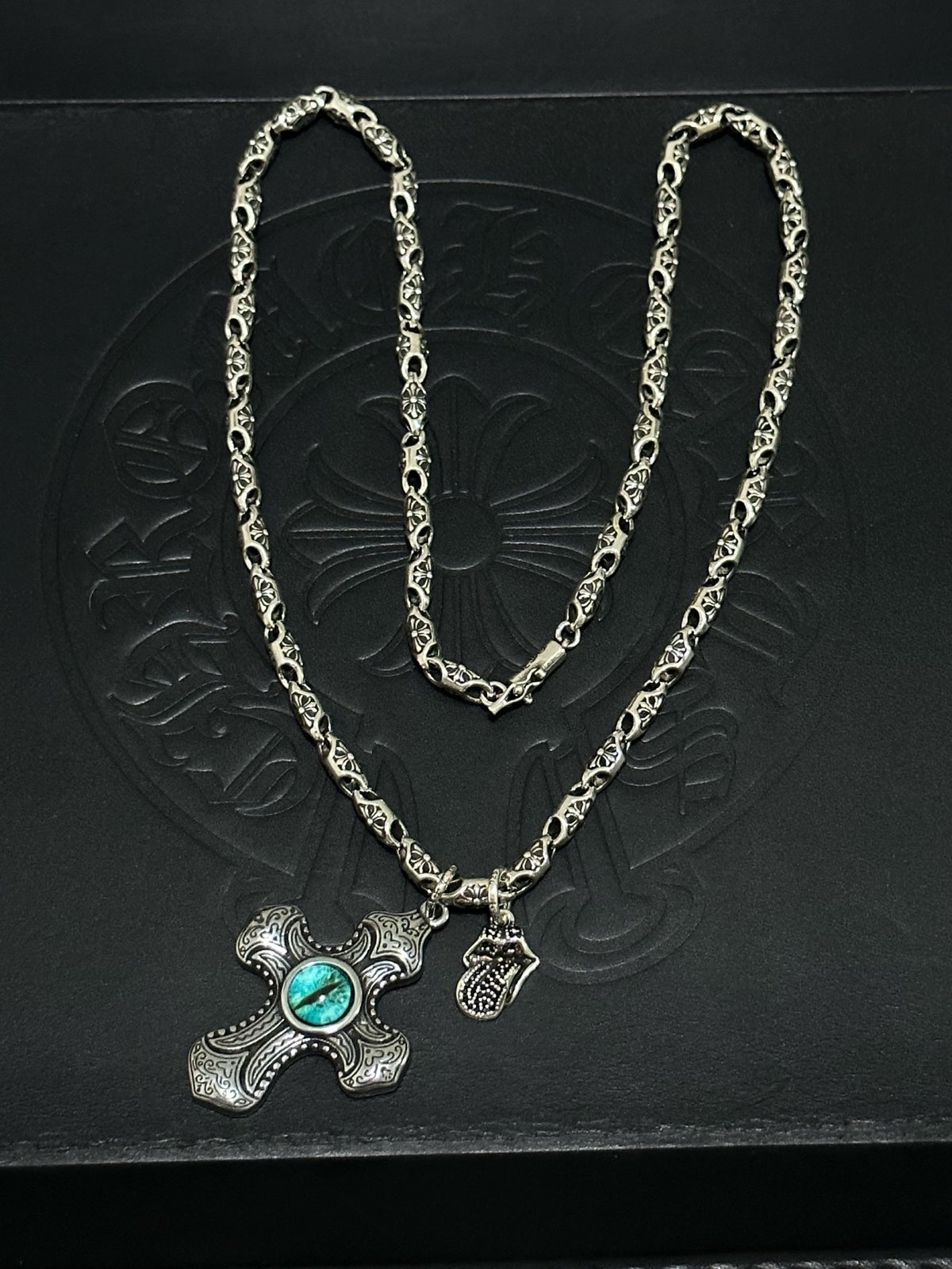 Chrome Hearts Sterling Silver Cross Necklace