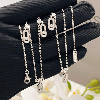 Messika Silver Brass Tassel Necklace