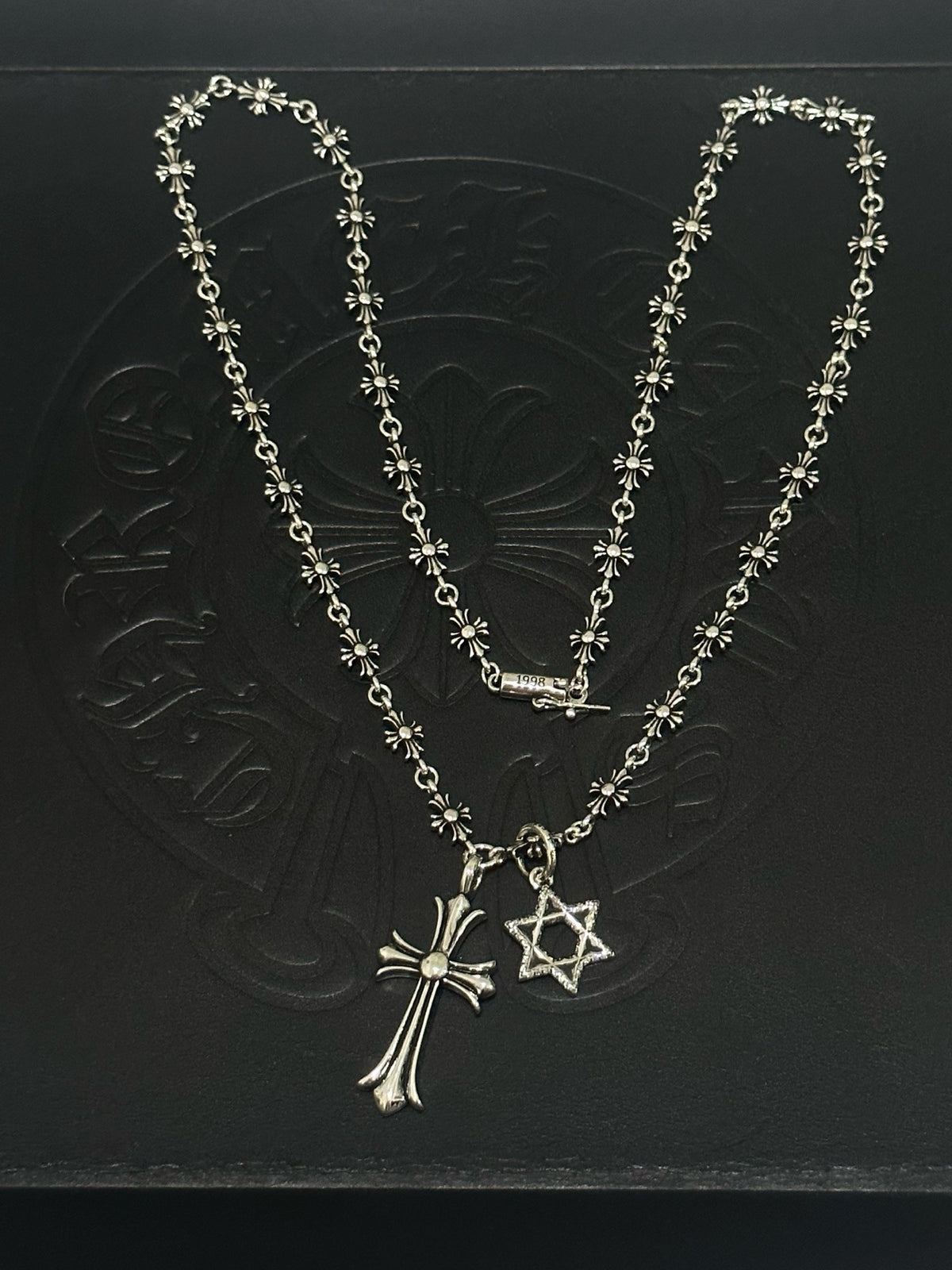 Chrome Hearts Sterling Silver Cross Necklace