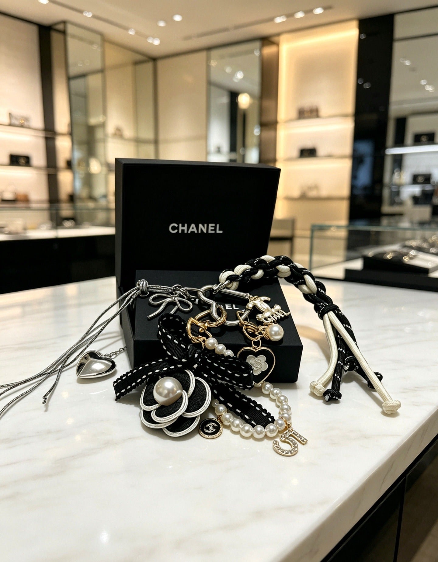 Chanel Vintage-Finish Keychain