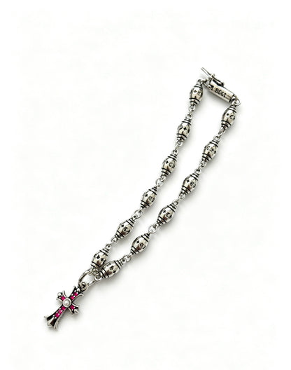 Chrome Hearts Sterling Silver Cross Bracelet
