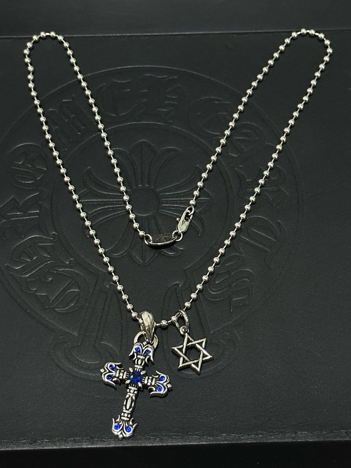 Chrome Hearts Sterling Silver Cross Necklace