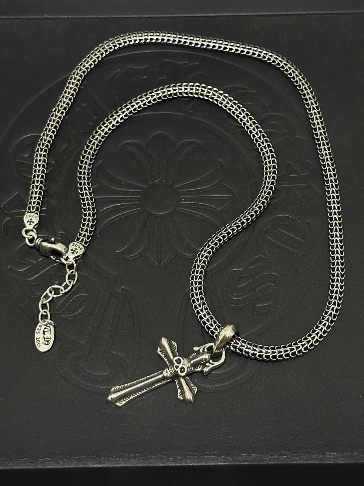 Chrome Hearts Sterling Silver Cross Necklace