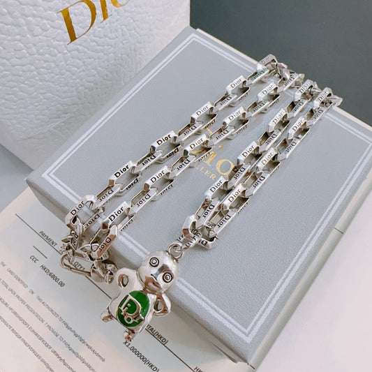 Dior Sterling Silver Chain Necklace