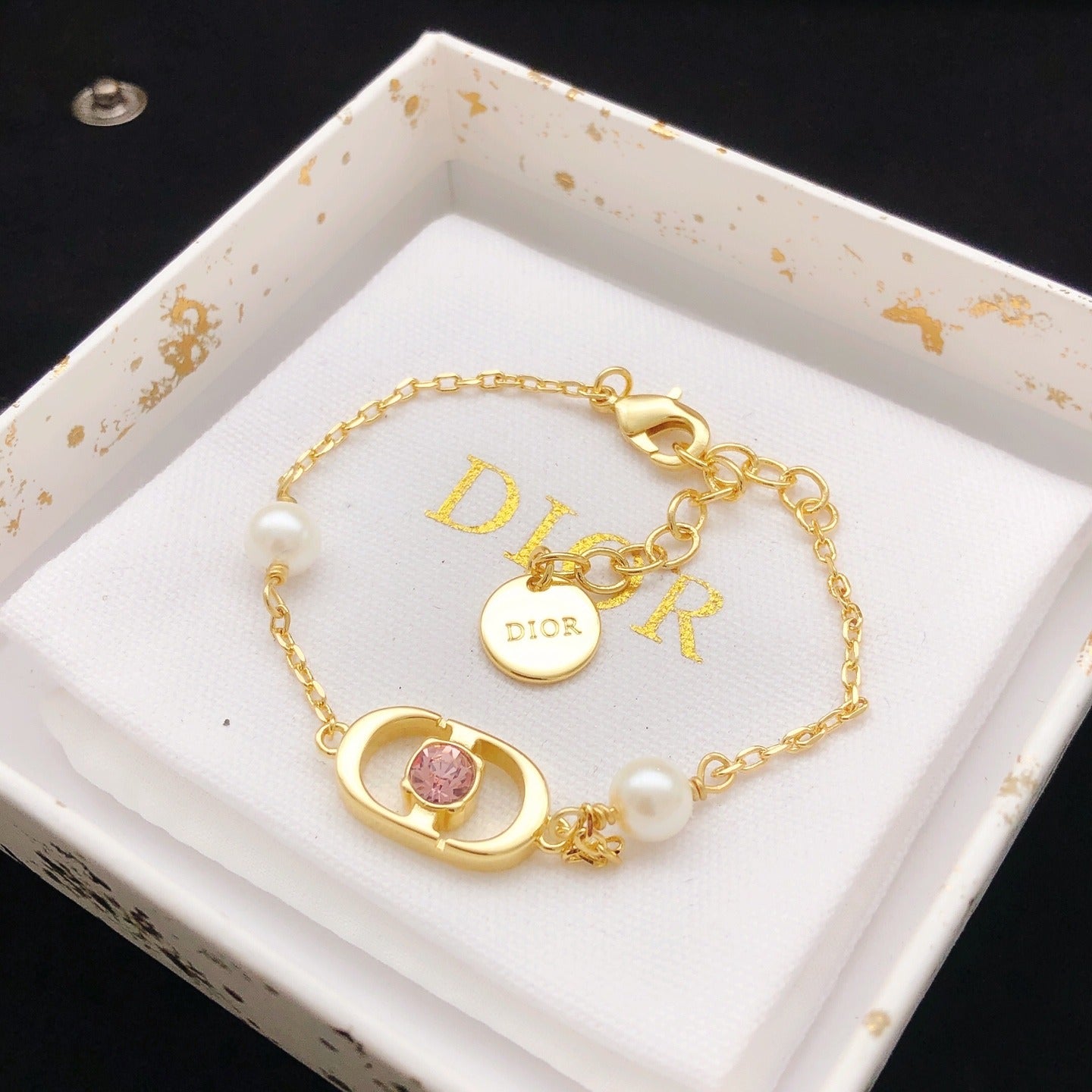 Dior Brass Pearl Bracelet