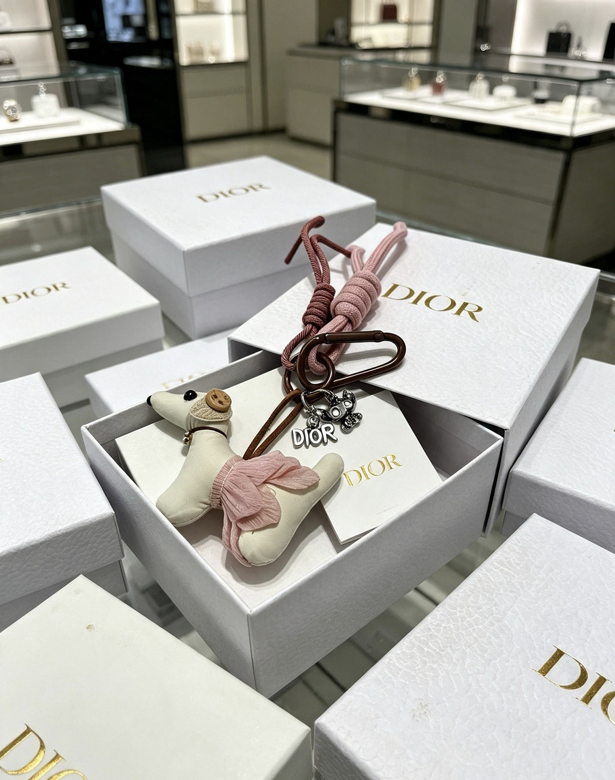 Dior Vintage-Finish Keychain