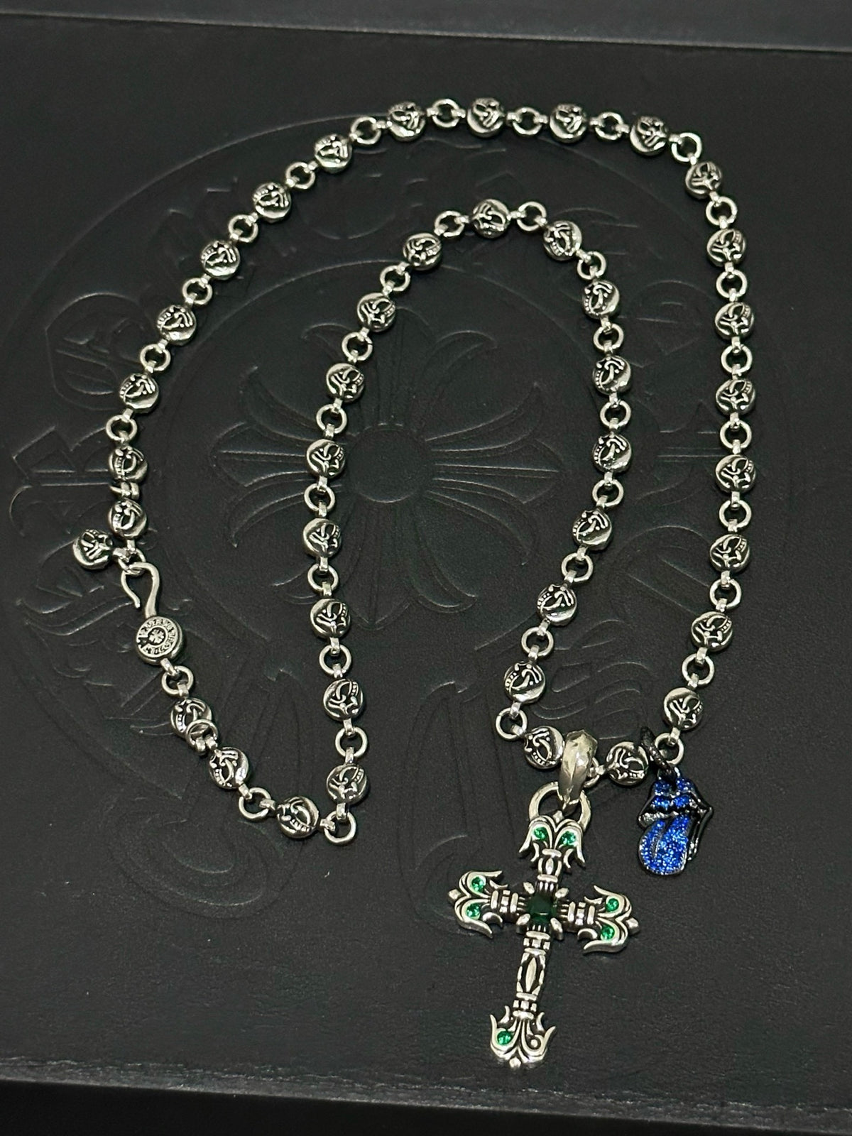 Chrome Hearts Sterling Silver Cross Necklace