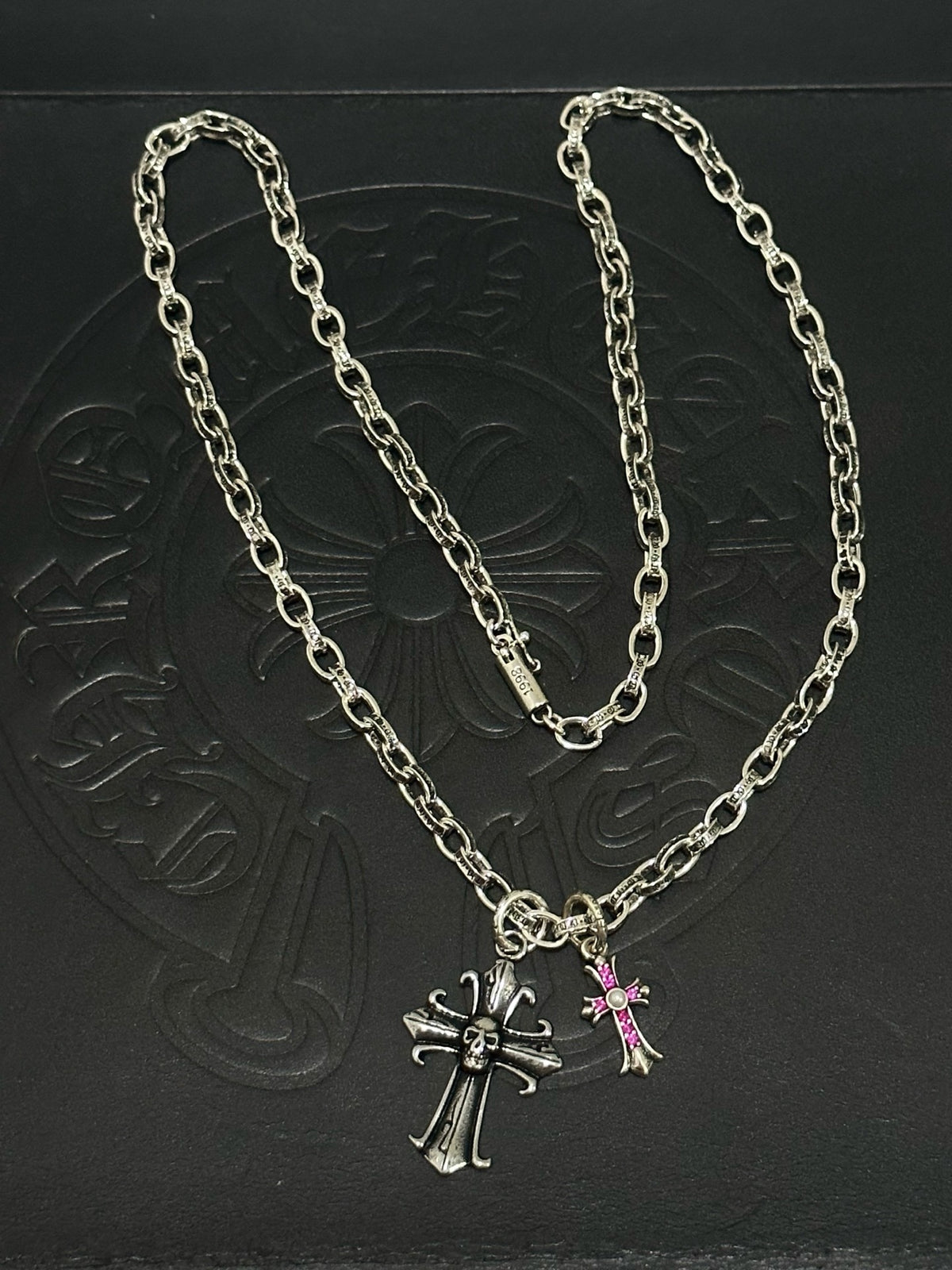 Chrome Hearts Sterling Silver Cross Necklace